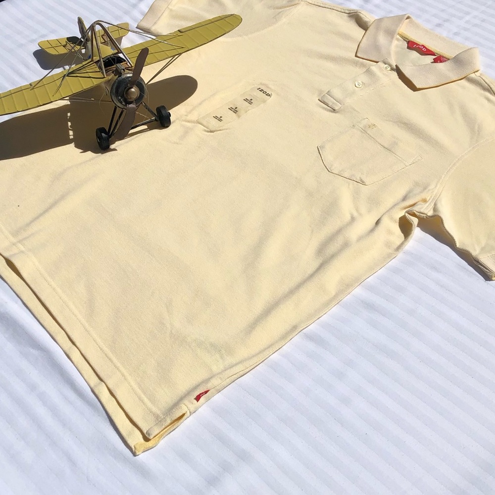 IZOD Yellow Short Sleeve Polo NWT - Picture 4 of 7